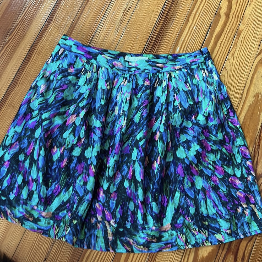 Vintage 80s Style Bright Printed A-Line Skirt